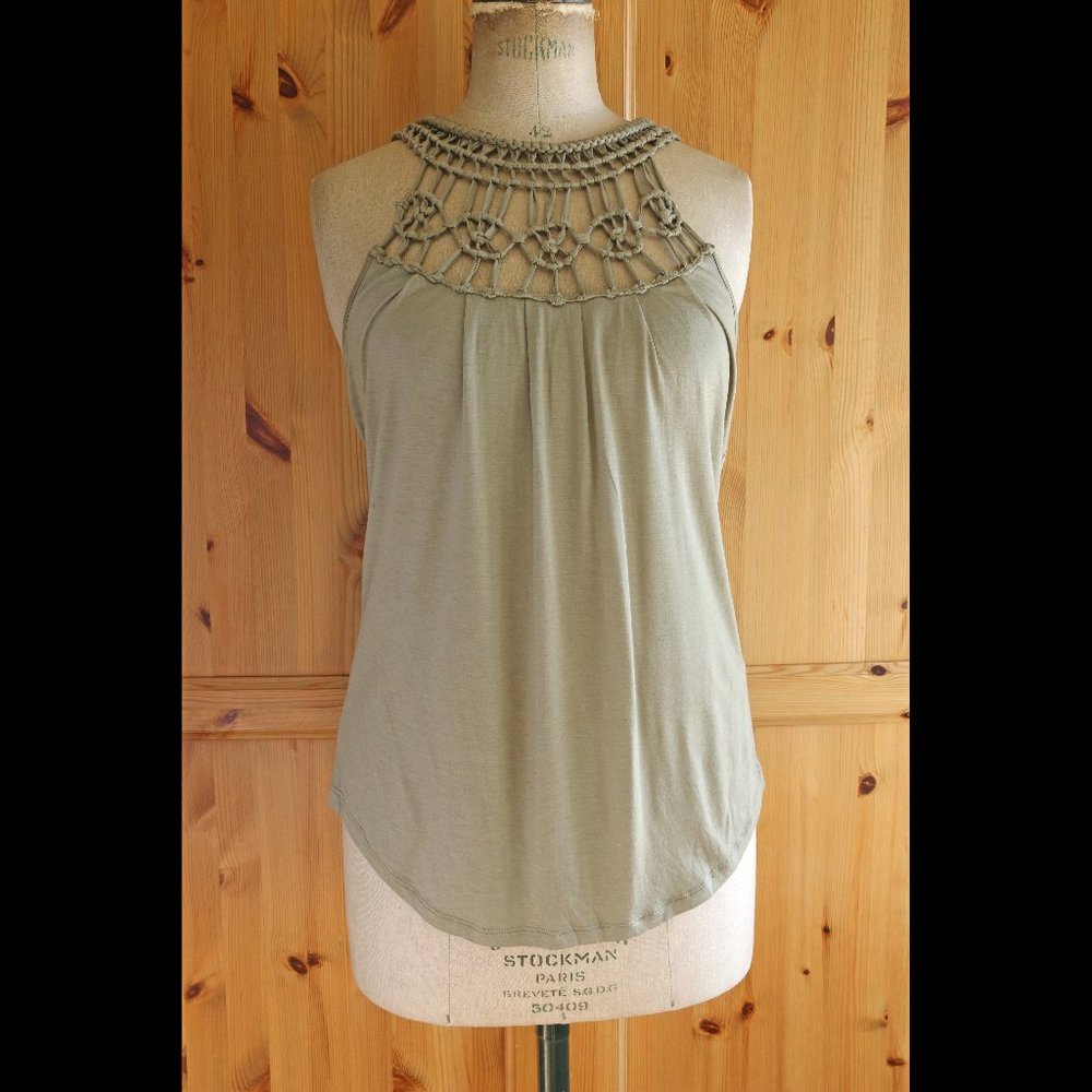 Banana Republic Olive Green Cut Out Tank Top M